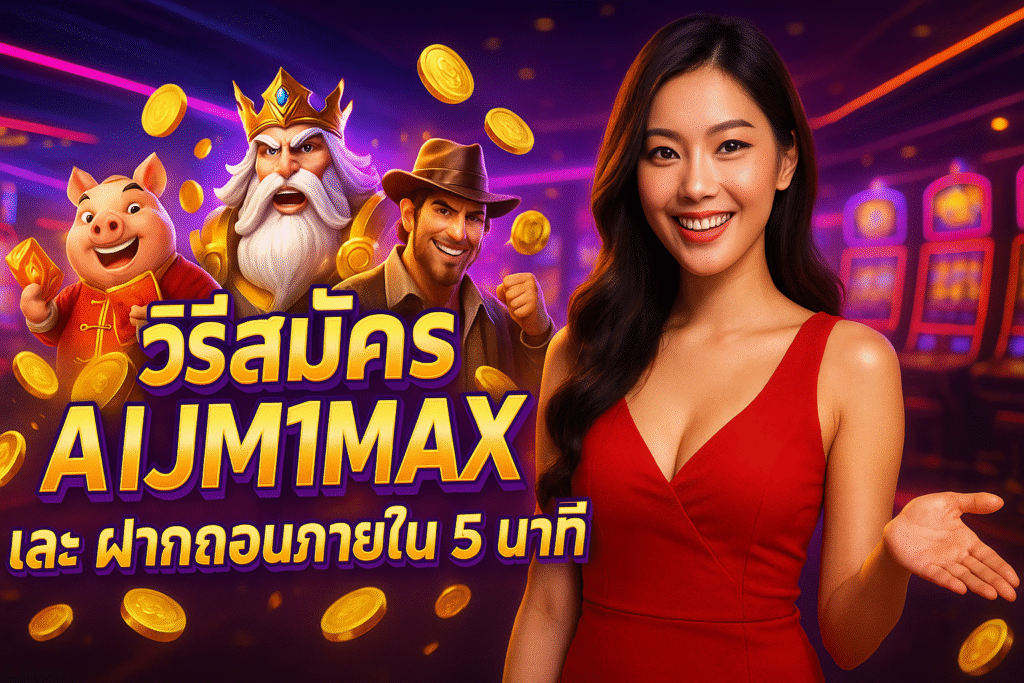 วิธีสมัคร AJM1MAX และ ฝากถอนภายใน 5 นาที